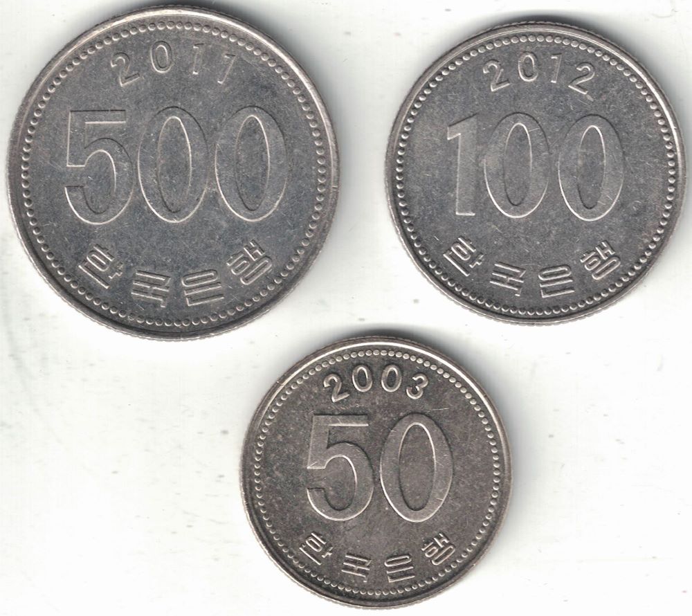 New South Korean Won Coins