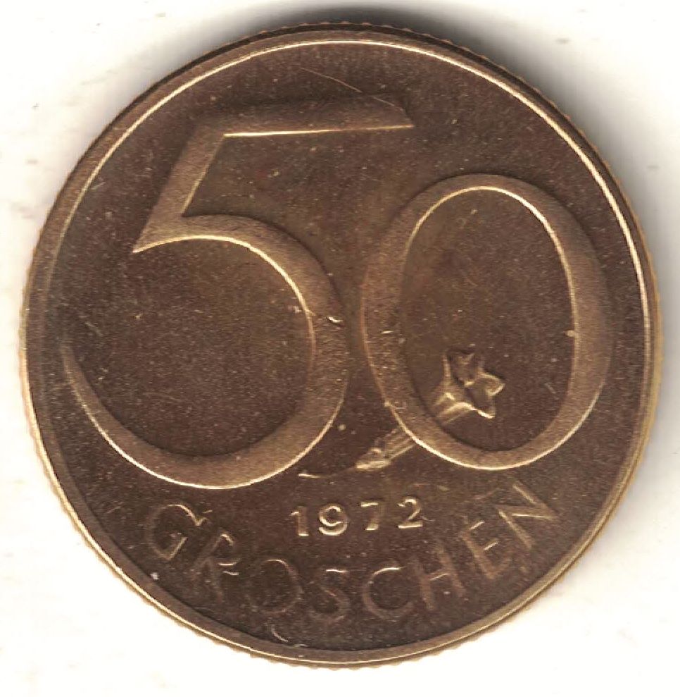 Austrian 50 Groschen Old Coin