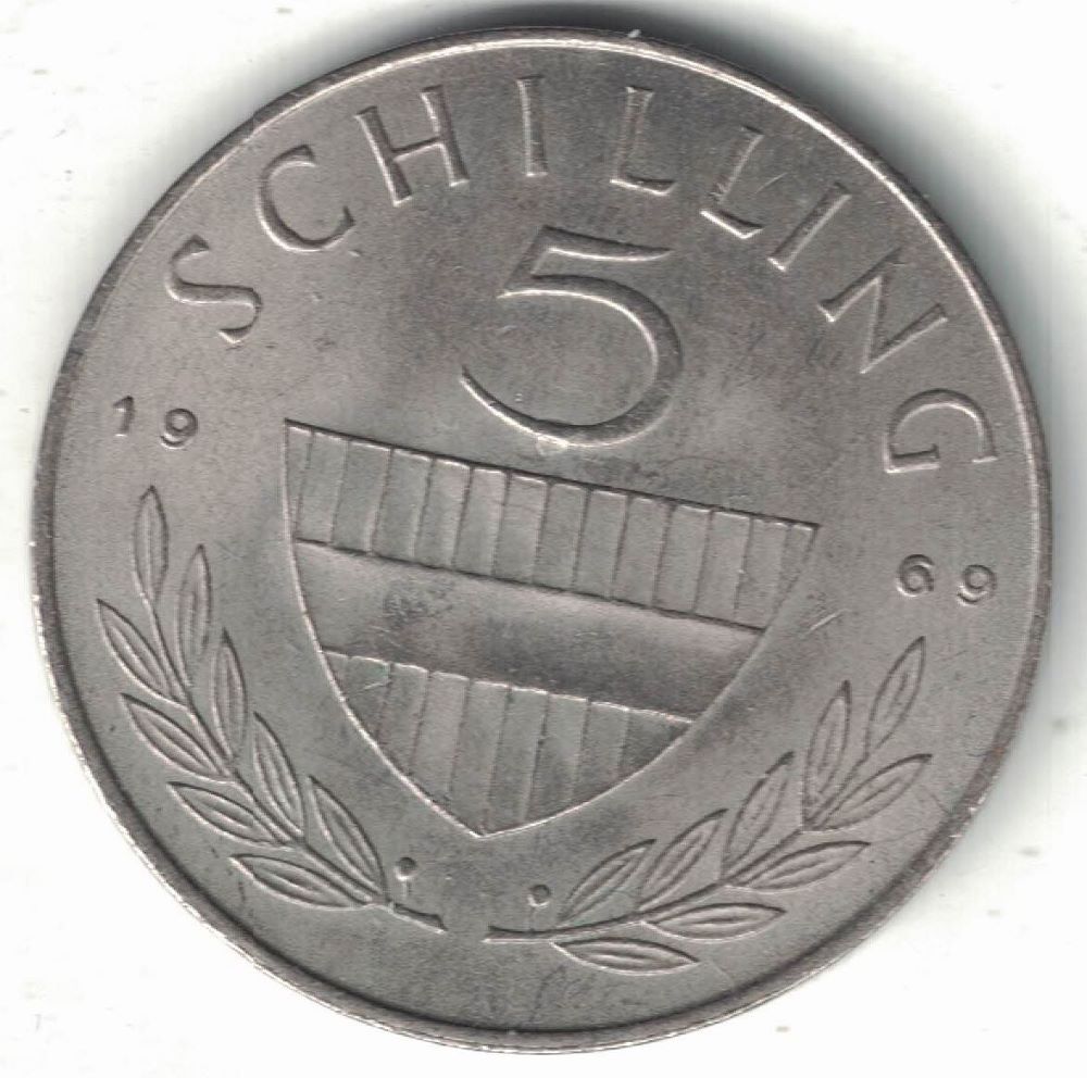 Austrian 5 Schilling Old Coin