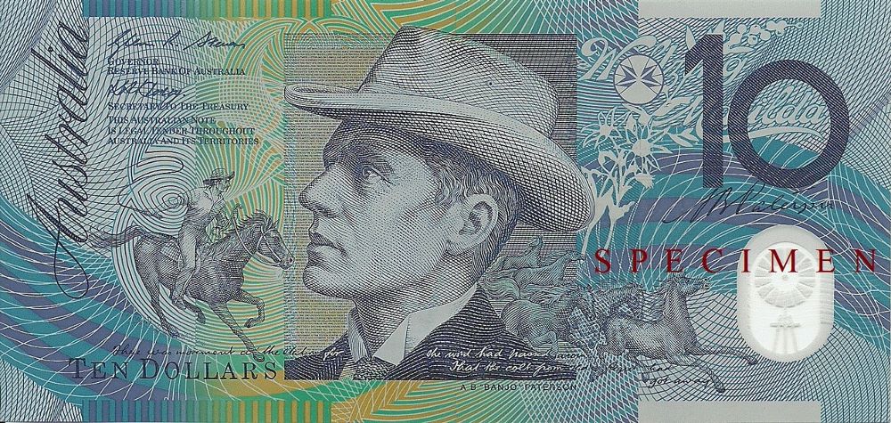 Australian 10 Dollar Old Note