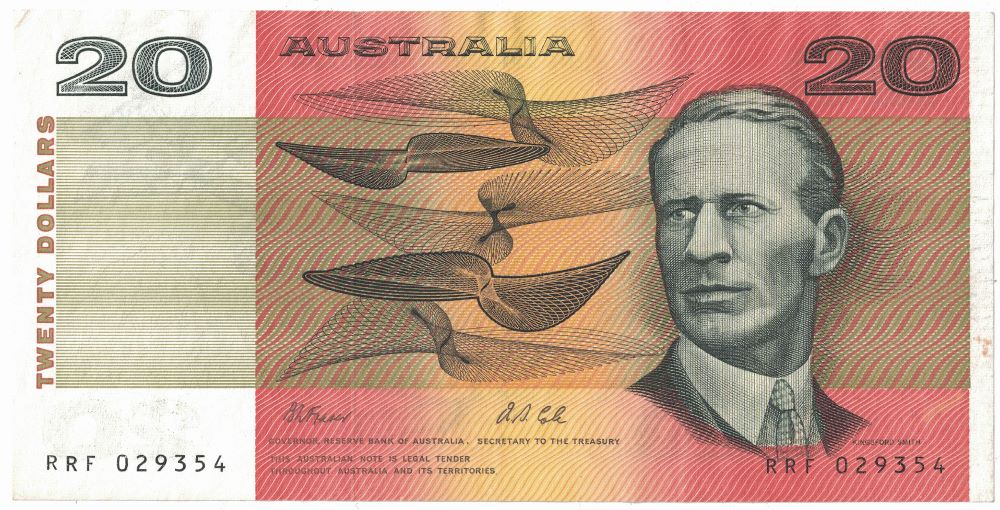 Australian 20 Dollar Old Note