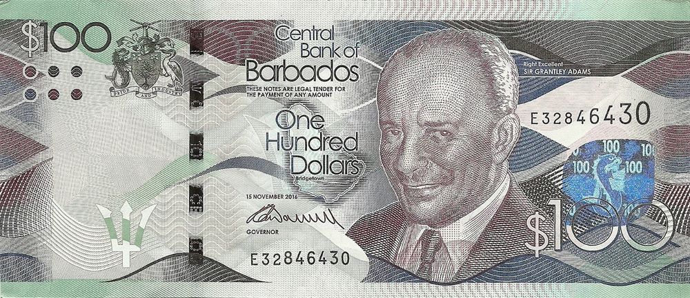 Barbadian 100 Dollar New Note