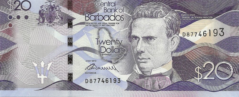 Barbadian 20 Dollar New Note