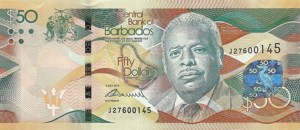 Barbadian 50 Dollar New Note