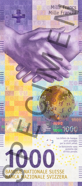 Swiss 1000 Franc New Note