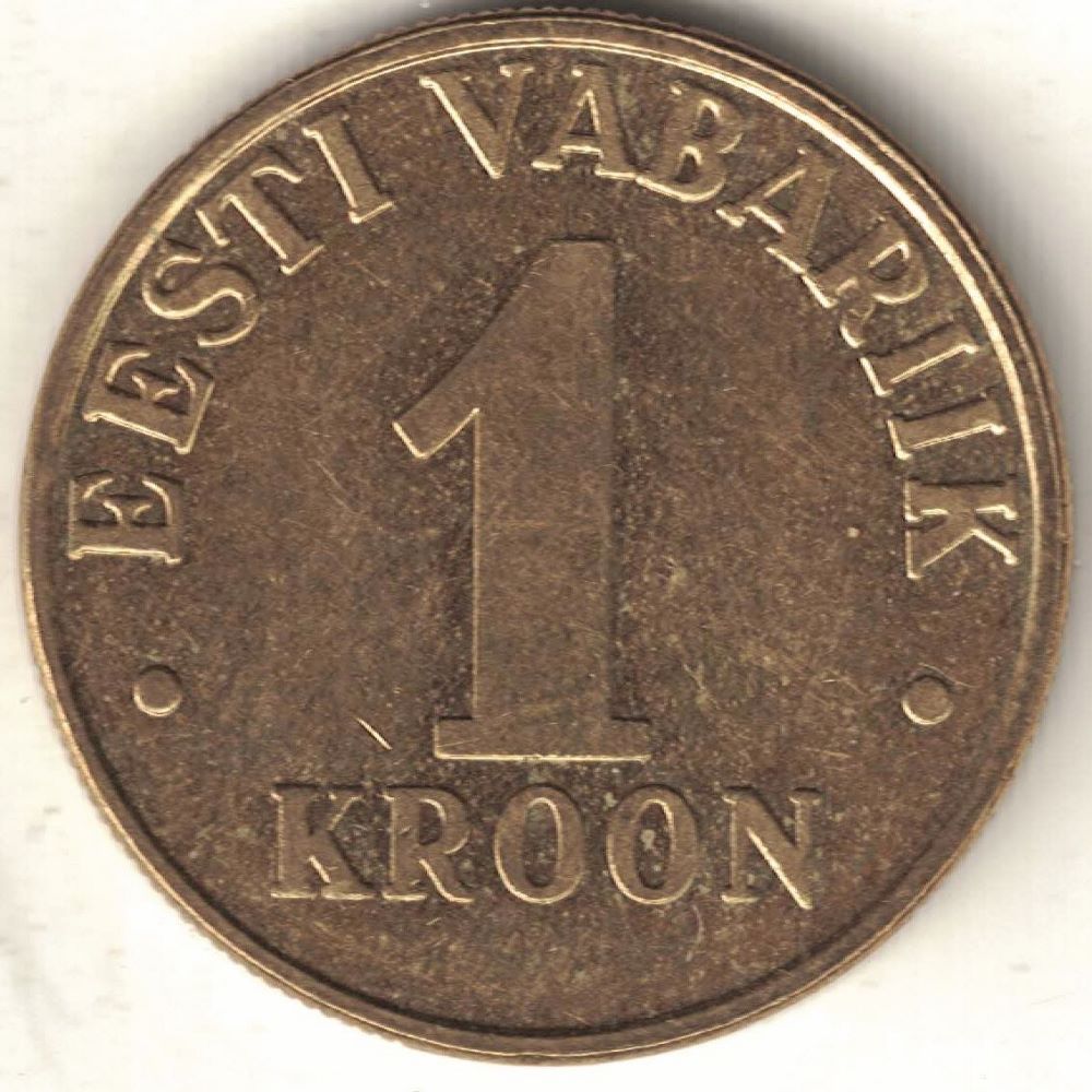 Estonian 1 Kroon Old Coin