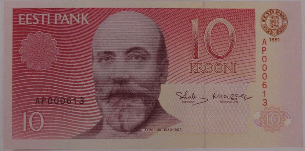 Estonian 10 Krooni Old Note