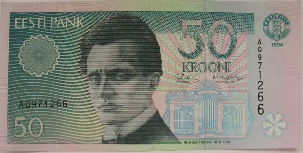 アンティークコイン 硬貨 Estonia 1 Kroon 1992 Eesti Pank Bank Note