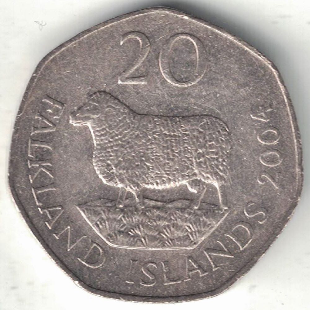 Falklands 20 Pence New Coin