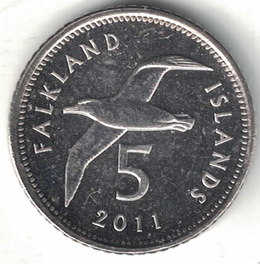 Falklands 5 Pence New Coin