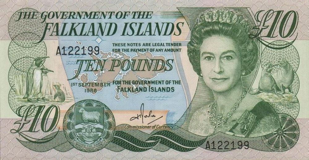 Falklands 10 Pound New Note