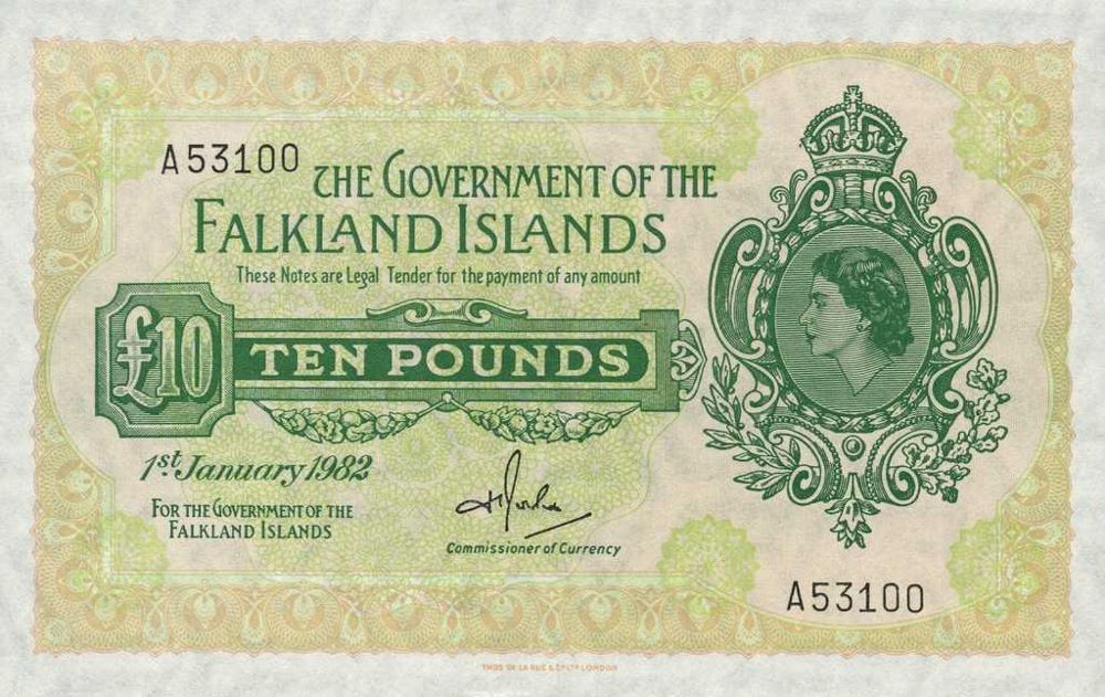 Falklands 5 Pound Old Note