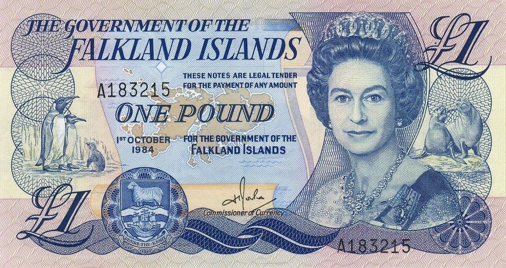 Falklands 1 Pound Old Note