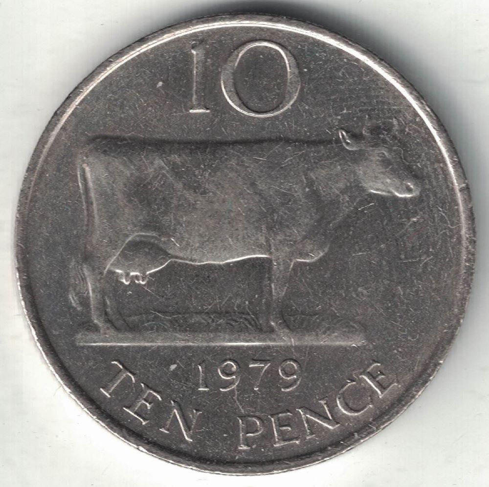 Guernsey 10 Pence Old Coin