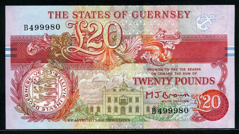 Guernsey 20 Pound Old Note