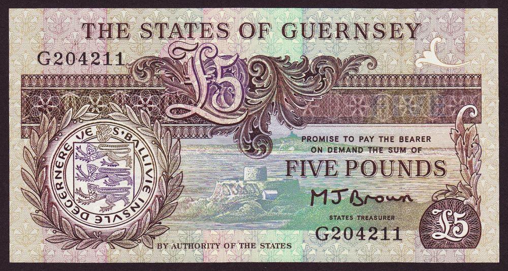 Guernsey 5 Pound Old Note