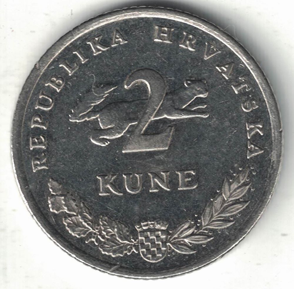 Croatian 2 Kuna Old Coin