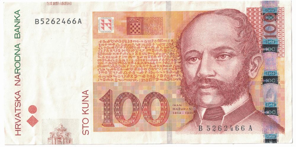 Croatian 100 Kuna Old Note