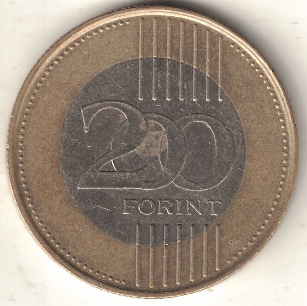 Hungarian 200 Forint New Coin