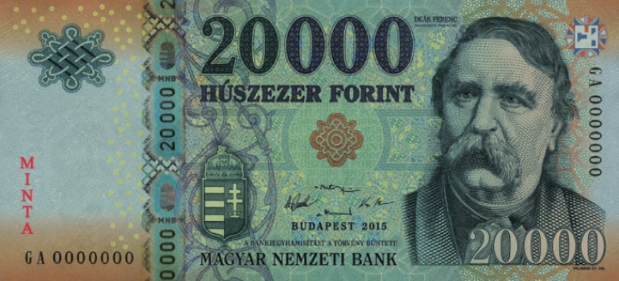 Hungarian 20000 Forint New Note