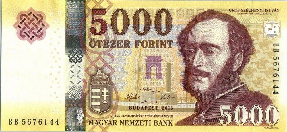 Hungarian 5000 Forint New Note