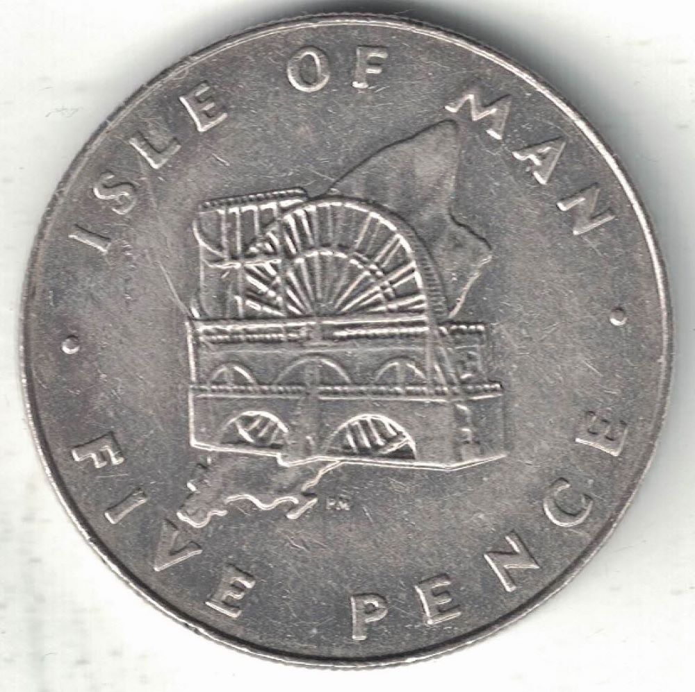 Isle of Man 5 Pence Old Coin