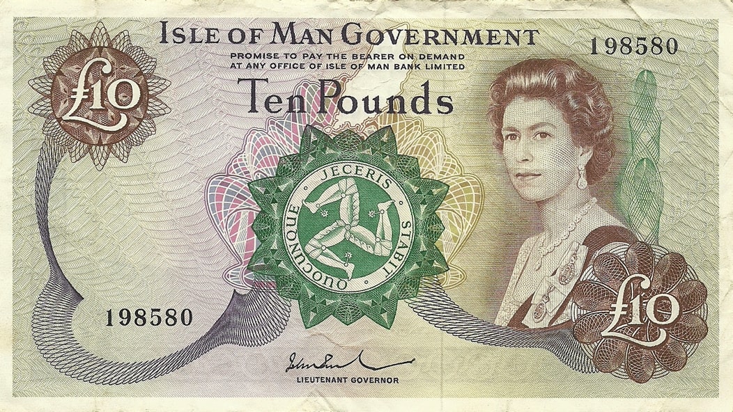 Isle of Man 10 Pound Old Note