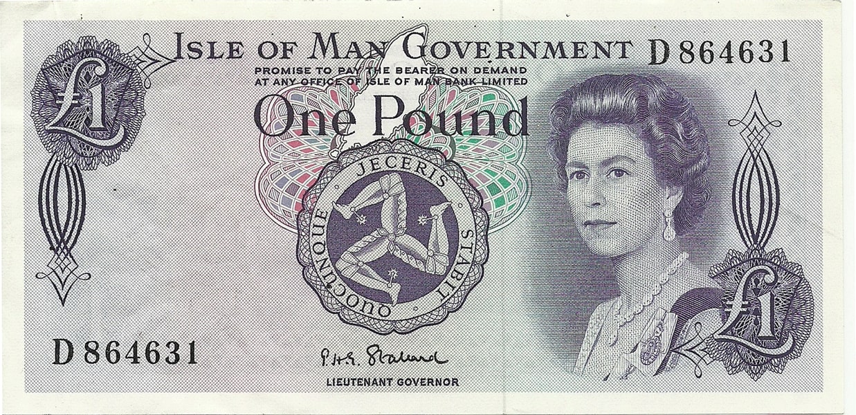 Isle of Man 1 Pound Old Note