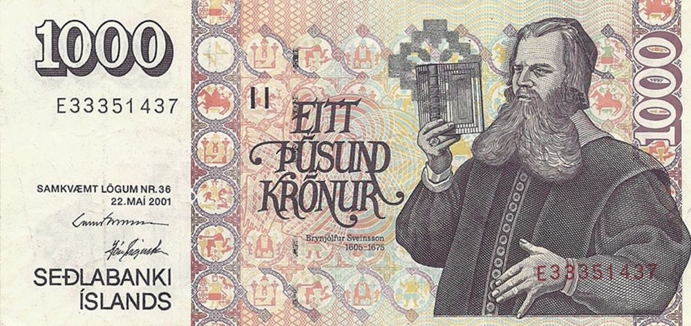 Iceland 1000 Kronur New Note