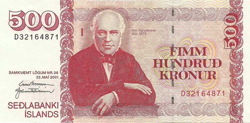 Iceland 500 Kronur New Note