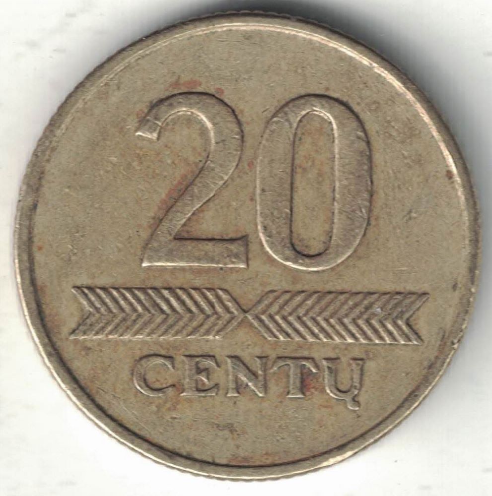 Lithuanian 20 Centu Old Coin