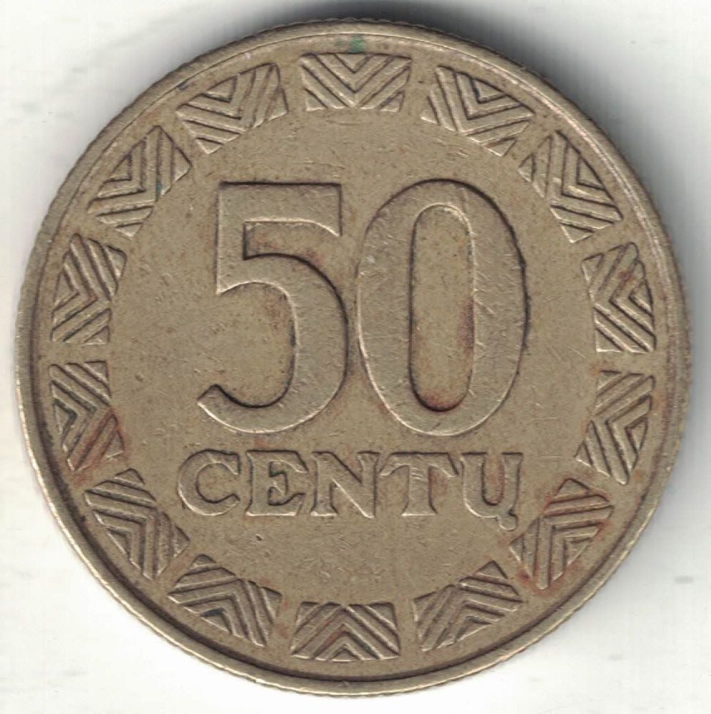 Lithuanian 50 Centu Old Coin