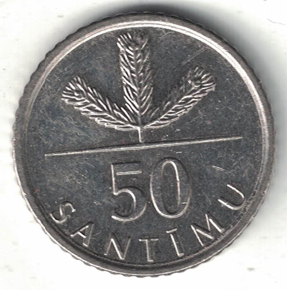 Latvian 50 Santimu Old Coin