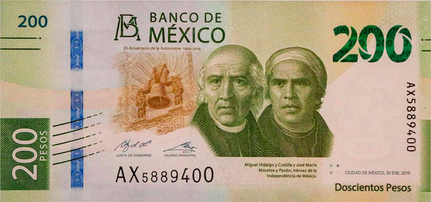 Mexican 200 Pesos New Note