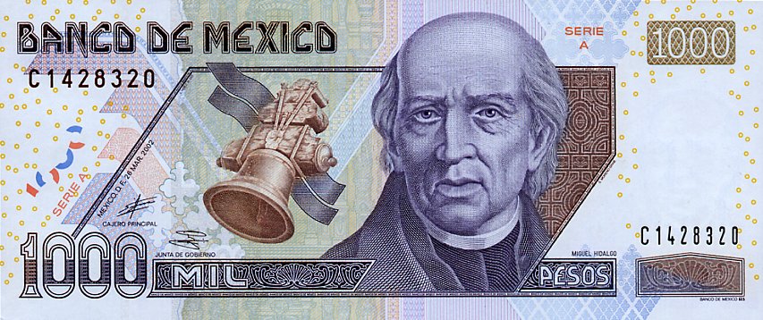 Mexican 1000 Pesos Old Note