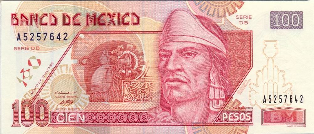 Mexican 100 Pesos Old Note