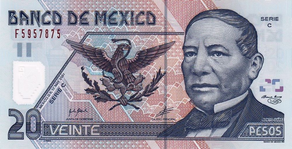 Mexican 20 Pesos Old Note