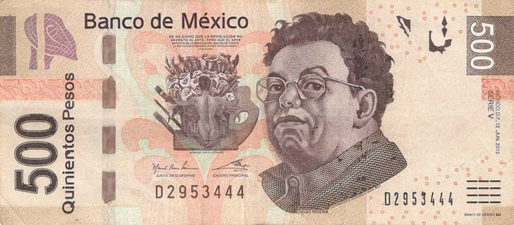 Mexican 500 Pesos Old Note