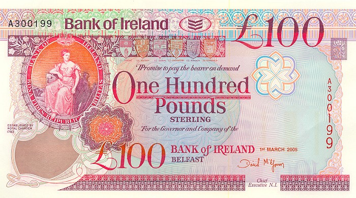 Northern Ireland 100 Pound New Note