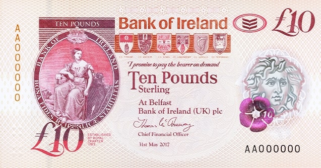 Northern Ireland 10 Pound New Note