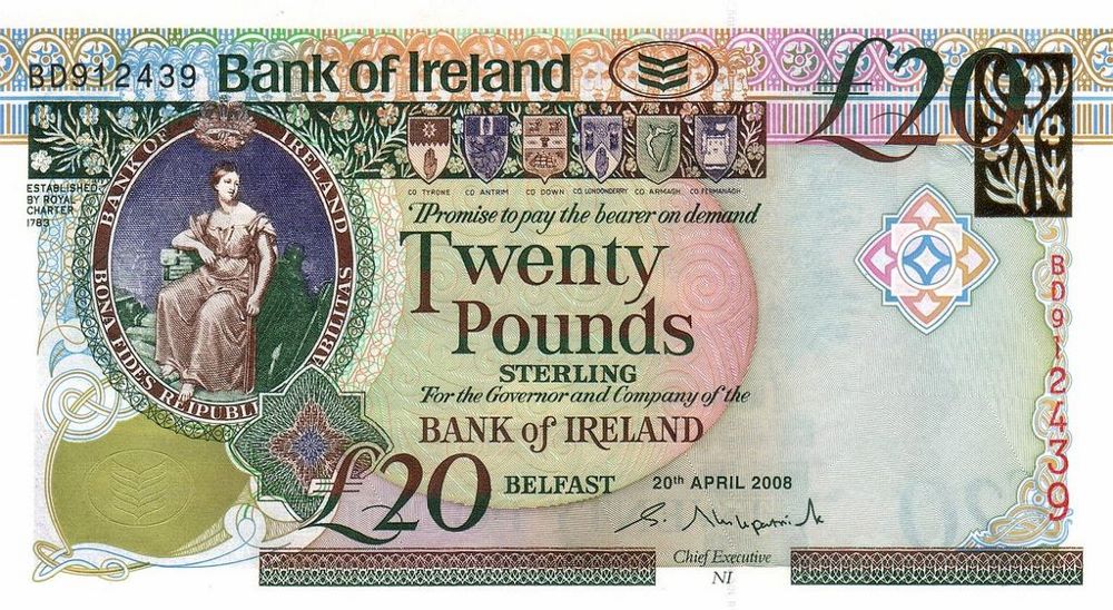 Northern Ireland 20 Pound Old Note