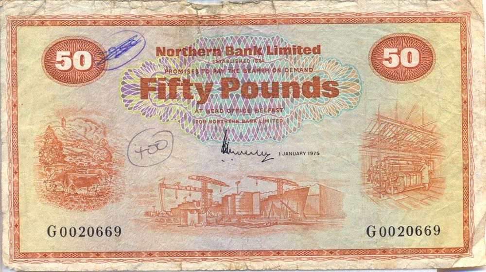 Northern Ireland 50 Pound Old Note