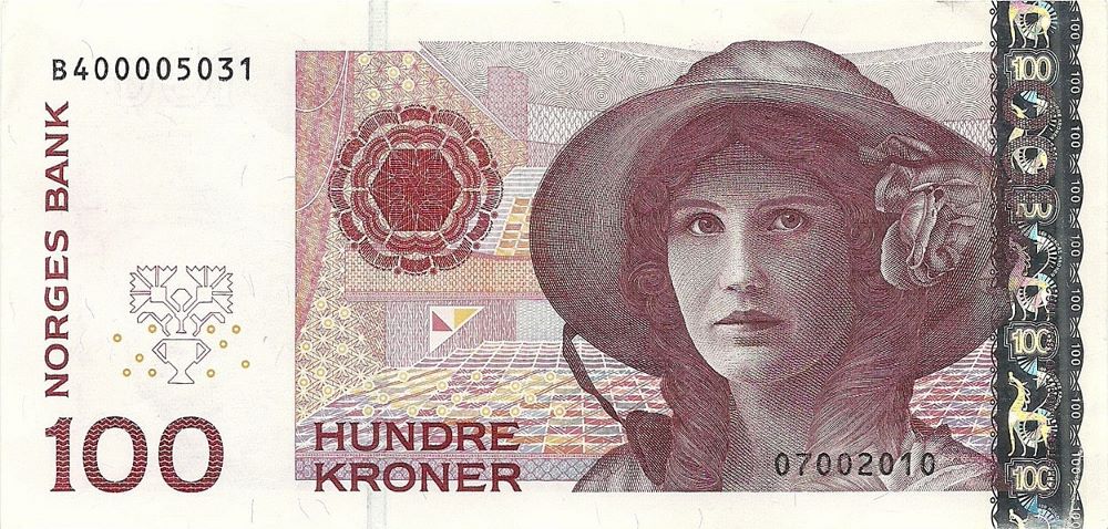 Norwegian 100 Kroner Old Note