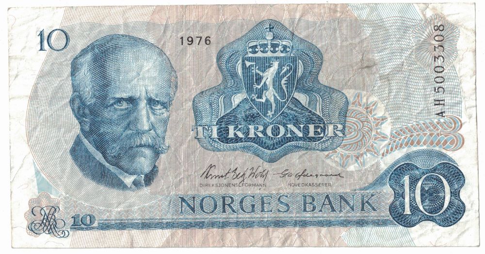 Norwegian 10 Kroner Old Note