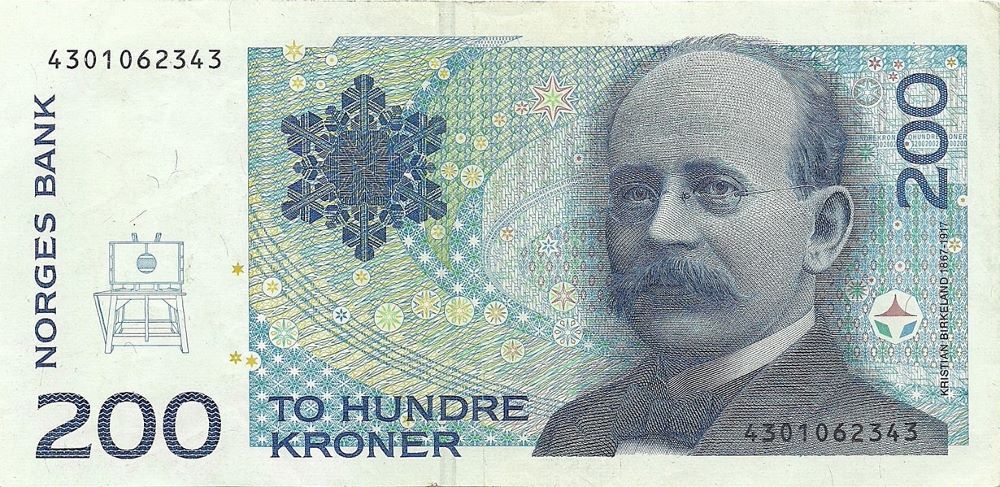 Norwegian 200 Kroner Old Note