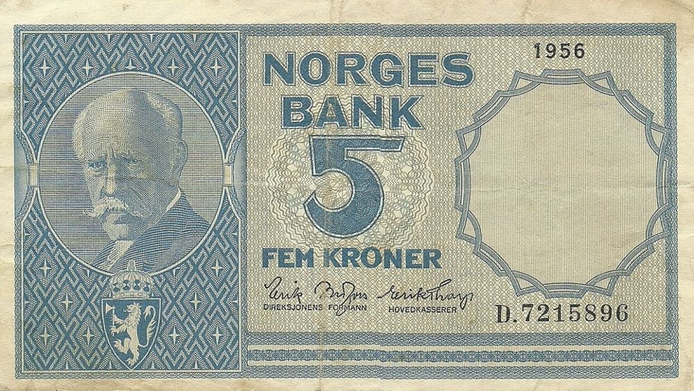 Norwegian 5 Kroner Old Note