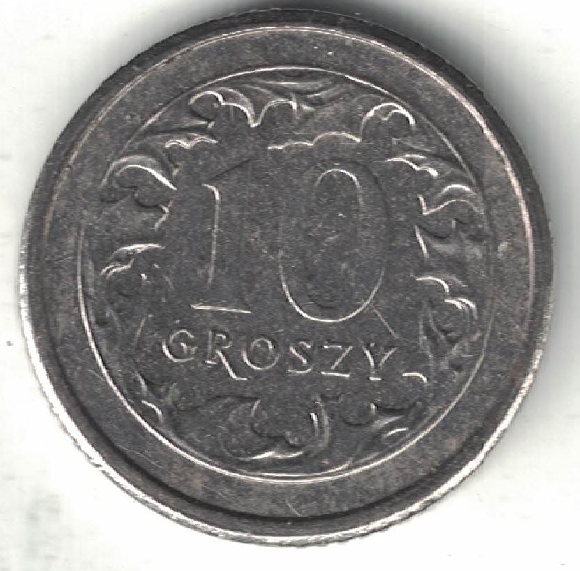 Polish 10 Groszy New Coin