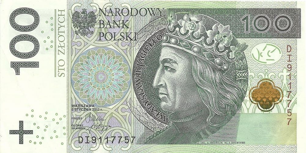 Polish 100 Zlotych New Note