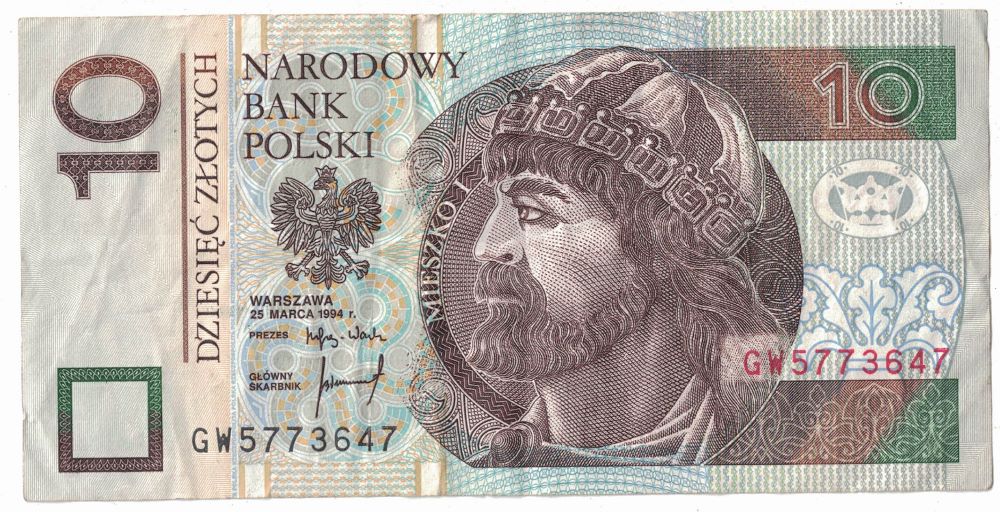 Polish 10 Zlotych New Note