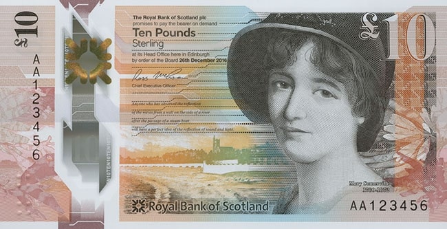 Scottish 10 Pound New Note